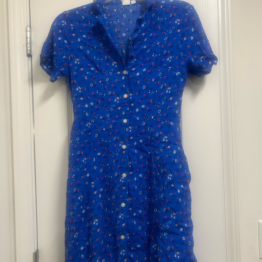 GAP Blue Floral Midi Dress
